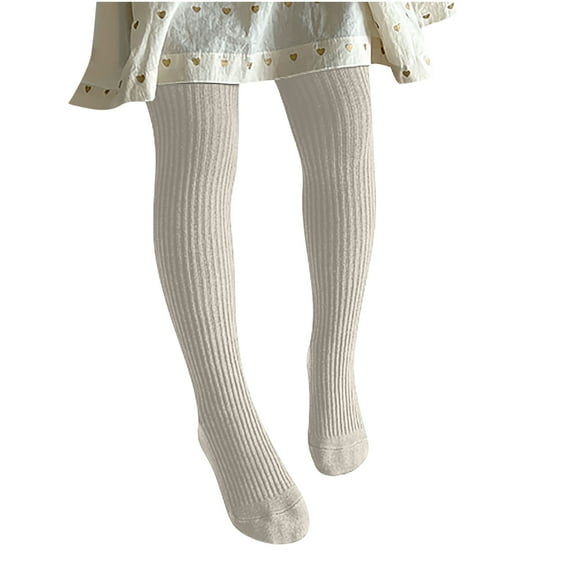 Alkepwun Thermal Tights Ultra Soft Thick Cable Knit Leggings Stockings Seamless Cotton Toddler Girls Stockings School Tights for 2T-12 Years Kids Warm Thermal Pantyhose