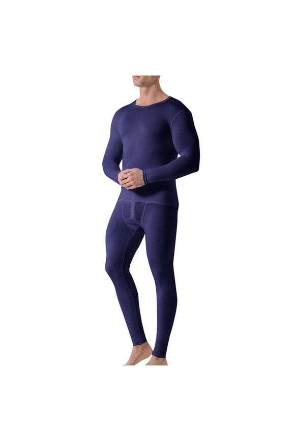 Thermal Underwear Solid Color Crew Neck Warmth Underwear Set Comfortable Breathable Slim Fit Base Layer Set Seamless Windproof Plus Size Outdoor Hiking Climbing Skin Friendly Set