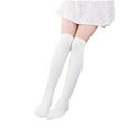 thumbnail image 1 of Alkepwun Thigh High Socks Highly Stretchy Breathable Warm Over-the-Knee Socks for Kids Girls Cotton Soft Seamless Kneesocks Little Big Girl Solid-Color Plain Version Uniform Long Socks, 1 of 6