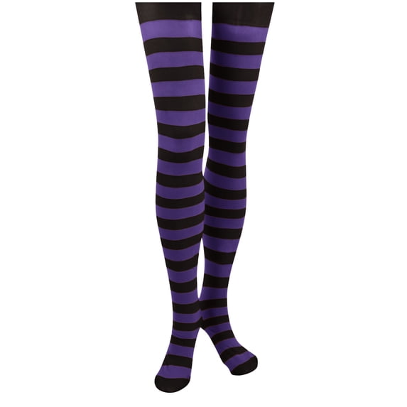 Alkepwun Tights for Girls Color-Blocking Striped Cotton Soft Lightweight Breathable Comfortable Leggings Adorable Fun Witch Costume Stockings