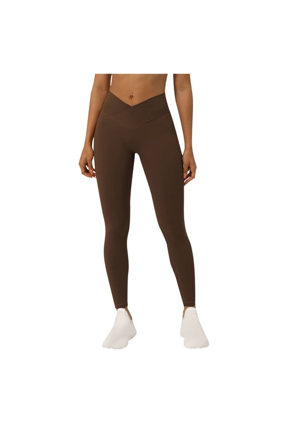 Tights for Women Hidden Butt Lifting Tummy Control V High Waisted Workout Gym Leggings No See-Through Stretch Nude-Feel Running Yoga Pants