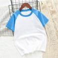 thumbnail image 1 of Alkepwun Toddler Baby Girls Boys Short Sleeve Shirts Kids Summer Casual Raglan Shirt Baseball Tee Comfy Cotton T-Shirt, 1 of 3