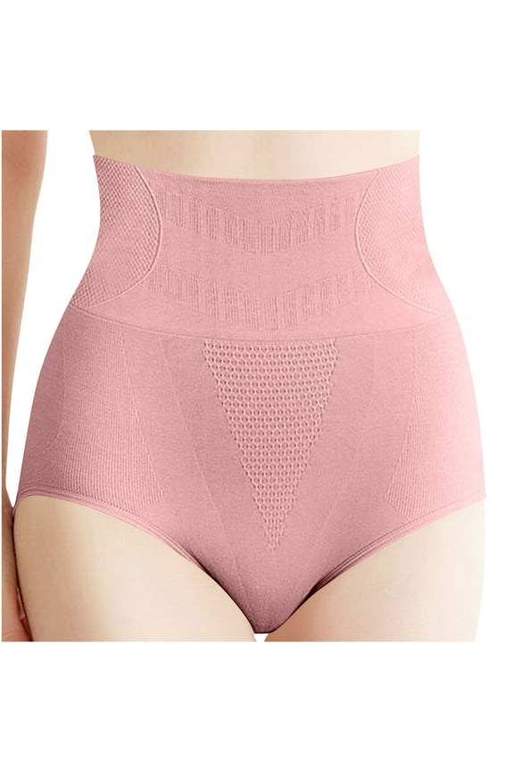 Tummy Control Underwear for Women High-Waisted Postpartum Shaping Underwear with Waist Cincher Butt Lift Cotton Crotch Large Size Underwear Stretch Compression Full Coverage Briefs