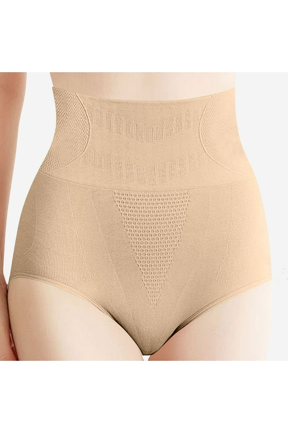 Tummy Control Underwear for Women High-Waisted Postpartum Shaping Underwear with Waist Cincher Butt Lift Cotton Crotch Large Size Underwear Stretch Compression Full Coverage Briefs