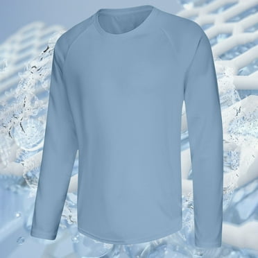 Alkepwun UPF 50  Fishing Shirts for Men UV Sun Protection Raglan Long Sleeve Shirts Lightweight Quick Dry Breathable Performance Rash Guard Swim Shirts