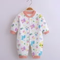 thumbnail image 1 of Alkepwun Unisex Baby Long Sleeve Romper Snap Button Jumpsuit Footless Playsuit Newborn Girls Boys Clothes Infant Soft Cotton Pajamas for Sleep and Play 0-12M, 1 of 4