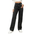 thumbnail image 1 of Alkepwun Wide Leg Jeans Woman High Waisted Straight Leg Stretchy Jeans Lightweight Comfortable Soft Long Pants Loose Pockets Y2K 90s Denim Pant, 1 of 7