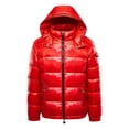 thumbnail image 1 of Alkepwun Winter Jackets for Men Shiny Insulated Full Zip Puffer Coat with Pockets Thickened Warm Long Sleeve Detachable Hood Outwear Casual Comfortable Windproof Ski Sports Jacket, 1 of 5