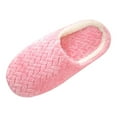 thumbnail image 1 of Alkepwun Winter Warm Slippers, Comfy Rhombus Pattern Faux Fur House Shoes Scuff Memory Foam Slip on Anti-Skid Sole Indoor Outdoor House Slippers for Women and Girls,on Clearance, 1 of 5