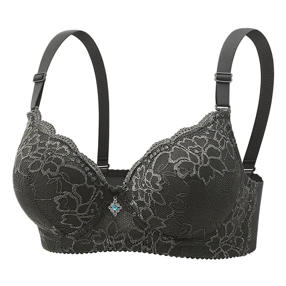 Alkepwun Women Lace Plus Size Bra Adjustable Full Coverage Seamless Breathable Soft Underwire Support Bras