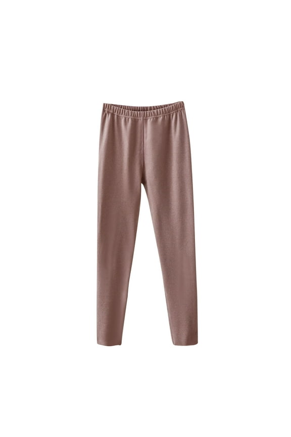 Women Leggings Solid Color Seamless Double Sided German Fleece Thermal Underwear Bottoms Form Fitting Cold Resistant Stretch Invisible High Waist Skin Friendly Warmth Leggings