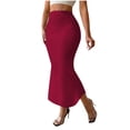 thumbnail image 1 of Alkepwun Women Skirts High Waisted Stretch Business Casual Elegant Fishtail Pencil Skirt Solid Basic Style Lightweight Breathable Fitted Work Skirt, 1 of 6