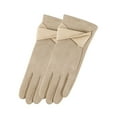 thumbnail image 1 of Alkepwun Women Winter Gloves, Ladies Fashion Fleece Lined Warm Gloves with Cute Bow Elegant Soft Thermal Windproof Touchscreen Gloves for Cold Weather Dressing Driving Running Cycling, 1 of 3