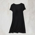 thumbnail image 1 of Alkepwun Women's Cotton Nightgown Soft Tshirt Sleepdress Short Sleeves Night Shirts Crewneck Sleepwear Casual Solid Color Padded Sleepwear, 1 of 7