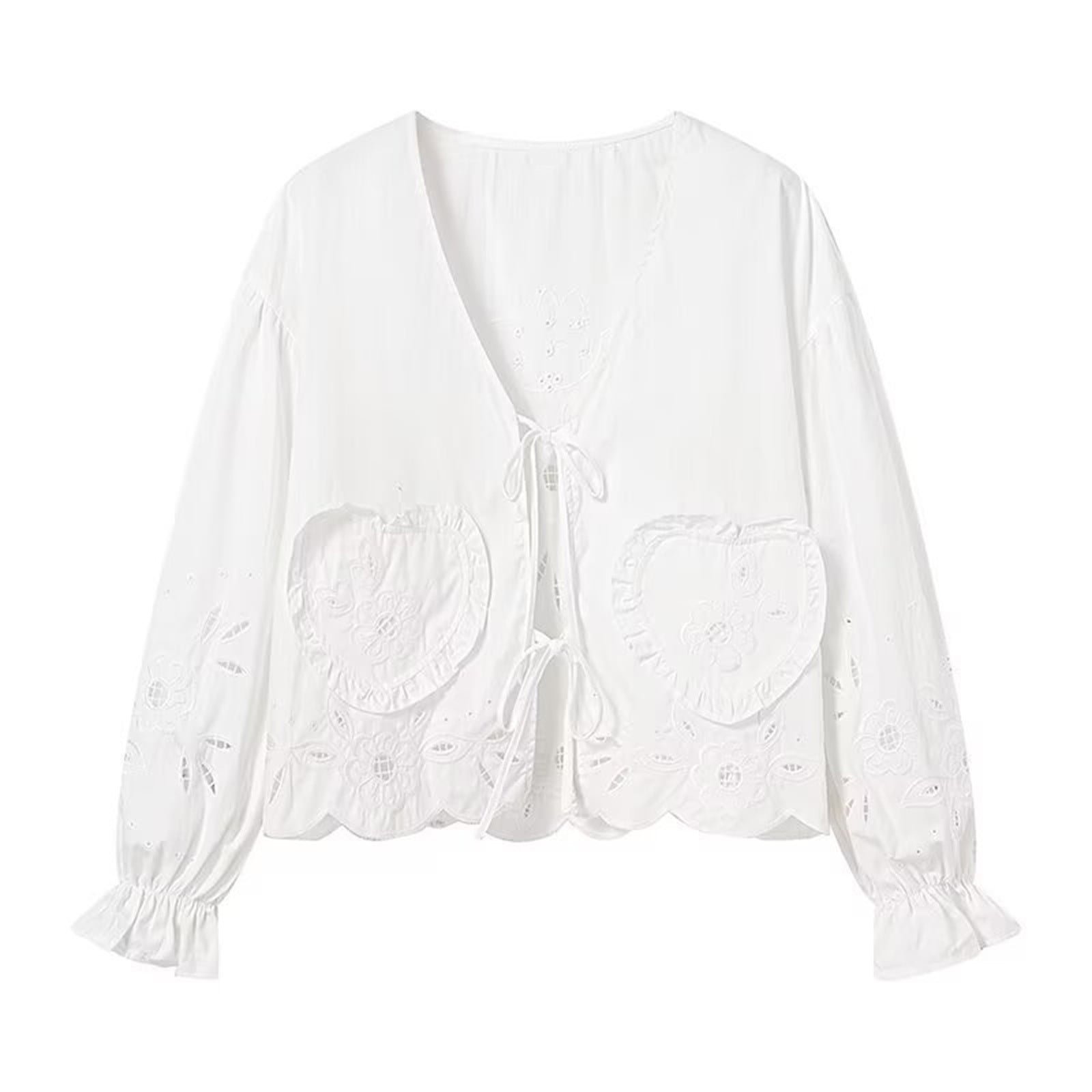 Fresh Knit Cropped Long Sleeve Blouse