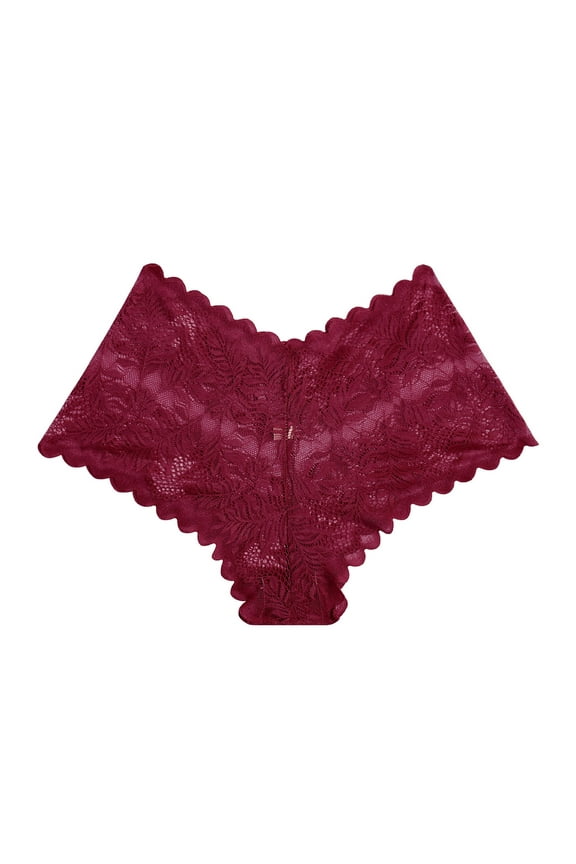 Women's Sexy Floral Lace Thongs V Cheeky Underwear Low Waist Panties Breathable See Through Panties Undies for Women on Clearance