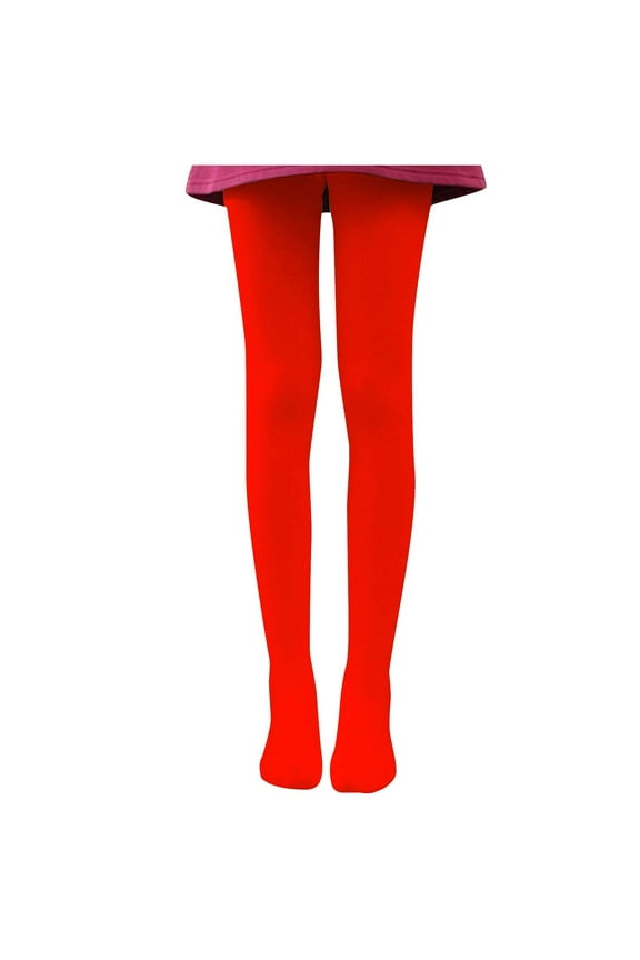 Women's Soft Opaque Pantyhose Solid Color Footed Tights Girls High Elatic Tights Halloween Costume Party Dress up Accessories