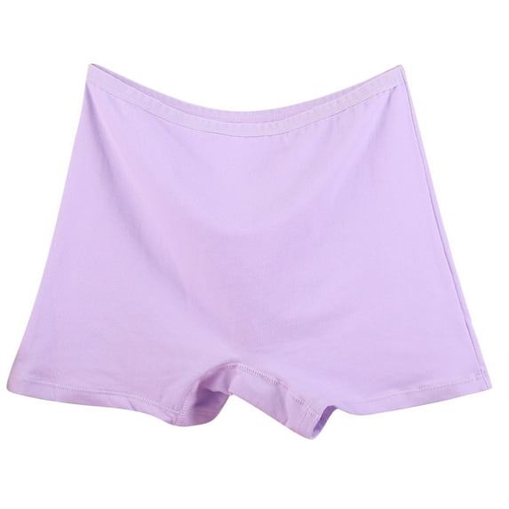 Alkepwun Women's Solid Color Plus Size High Waisted Causal Cotton Pure Leak Proof Breathable Short Panties