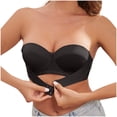 thumbnail image 1 of Alkepwun Women's Solid Color Strapless Front Closure Bandeau Bras Invisible Design Non-Slip Bralettes without Underwire, 1 of 8