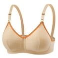 thumbnail image 1 of Alkepwun Women's Sports Bras Plaid Wire Free Full Cup Gathering Breathable Bra with Adjustable Straps Soft Comfort Daily Sleep Bra for Growth Stage, 1 of 4