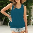 thumbnail image 1 of Alkepwun Women's Summer Tank Tops Loose Fit Pleated Scoop Neck Shirts Vest Blouse Casual Sleeveless Tops Banded Bottom, 1 of 5
