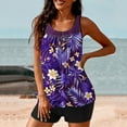 thumbnail image 1 of Alkepwun Women's Tankini Swimsuits 2025 Two Piece Bathing Suits Floral Swimwear Tummy Control Swim Tank Top with Boy Shorts, 1 of 5