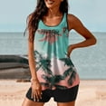 thumbnail image 1 of Alkepwun Women's Tankini Swimsuits Tropical Beach Vacation Swimwear Scoopneck Two Piece Bathing Suit Tummy Control Tankini Top with Shorts, 1 of 5