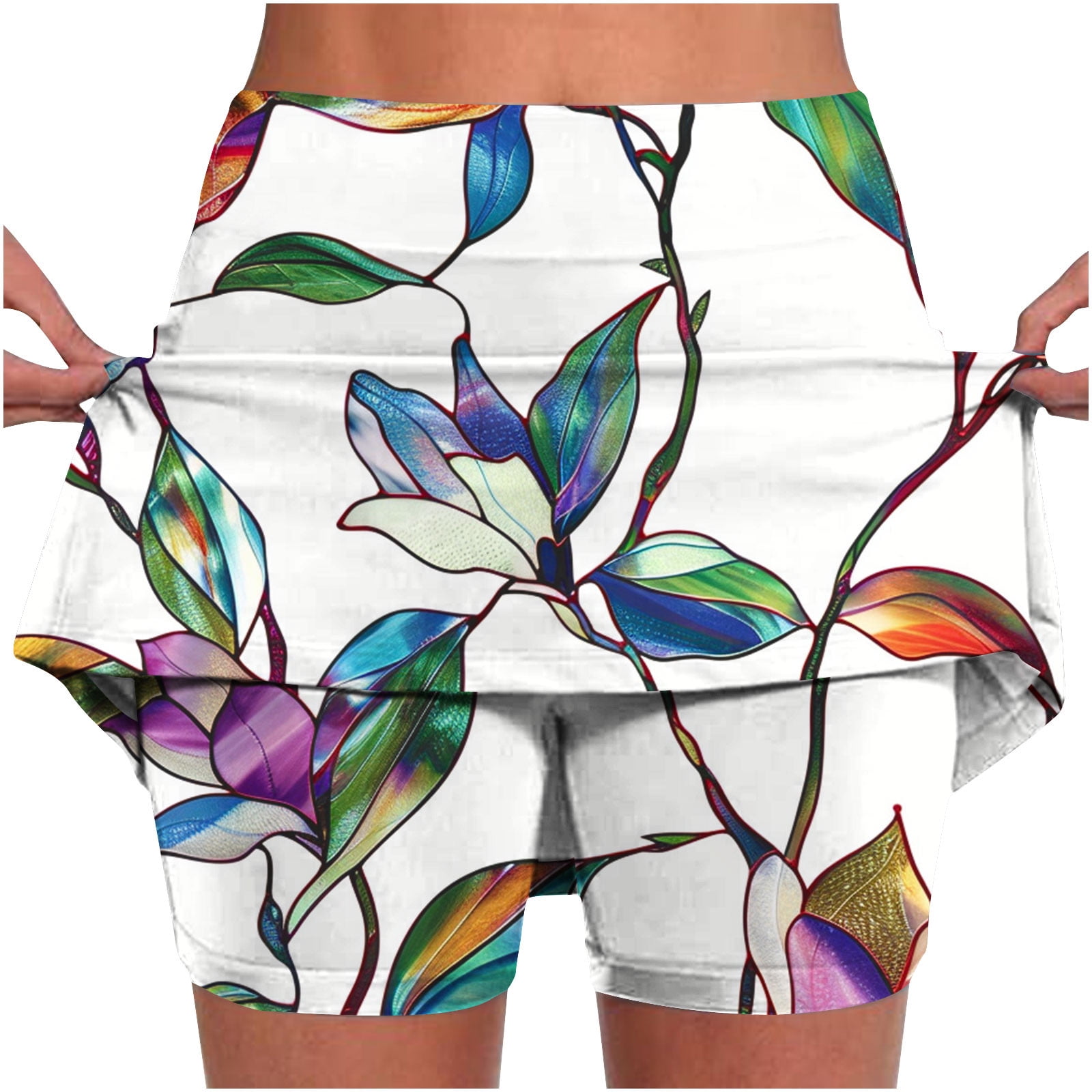 Jupe-Short Sportive Imprimé Animal - Taille M, Poche Téléphone, Pour Pickleball Tennis