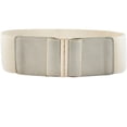 thumbnail image 1 of Alkepwun Womens Belts Solid Color Metal Buckle Wide High-Stretch Lined Shaping Tummy Control Waist Belt Patchwork Leather Square Buckle Dresses Formal Waist Trainer, 1 of 2
