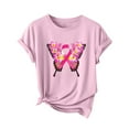 thumbnail image 1 of Alkepwun Womens Breast Cancer Shirts Pink Ribbon Cancer Awareness Tee Tops Casual Loose Crew Neck Short Sleeve Blouse, 1 of 3