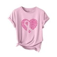 thumbnail image 1 of Alkepwun Womens Breast Cancer Shirts Pink Ribbon Cancer Awareness Tee Tops Casual Loose Crew Neck Short Sleeve Blouse, 1 of 3