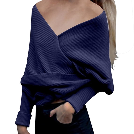 Alkepwun Womens Shawls and Wraps Dressy Casual Solid Color Asymmetric Cross Over Pullover Sweater Tippet Temperament Warm Knitted Cappa Long Sleeve V Neck Lightweight Cape Party Dinner Outfit