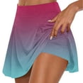 thumbnail image 1 of Alkepwun Womens Summer Tennis Skirts with Shorts Underneath,Lightweight Casual Ombre Skirt Shorts Athletic Workout Pickleball Golf Skorts, 1 of 5