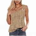 thumbnail image 1 of Alkepwun Womens Tank Tops Casual Printed Loose Sleeveless Scoop Neck O Ring Shoulder Shirt Loose Comfort Lightweight Breathable Summer Tee Vests, 1 of 3