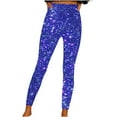 thumbnail image 1 of Alkepwun Yoga Leggings for Women High Waisted Sequined Print Tight Fitting Tummy Control Yoga Pants Casual Stretch Party Night Out Fitness Shiny Pant, 1 of 5