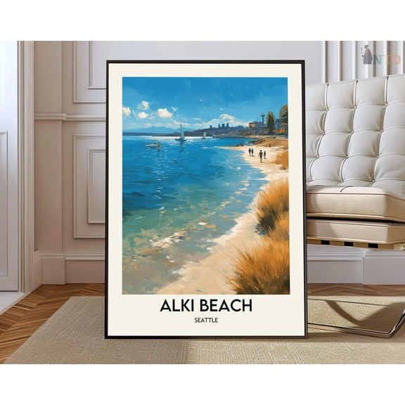 Alki Beach Seattle Poster Unframed Paper Print