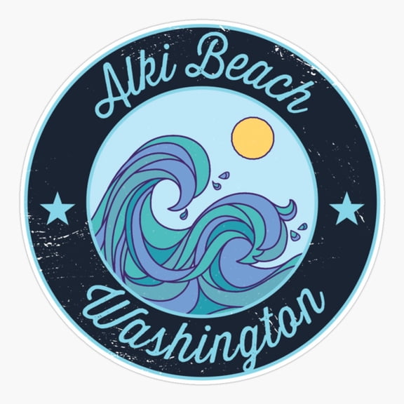 Alki Beach Vacation Travel Sticker