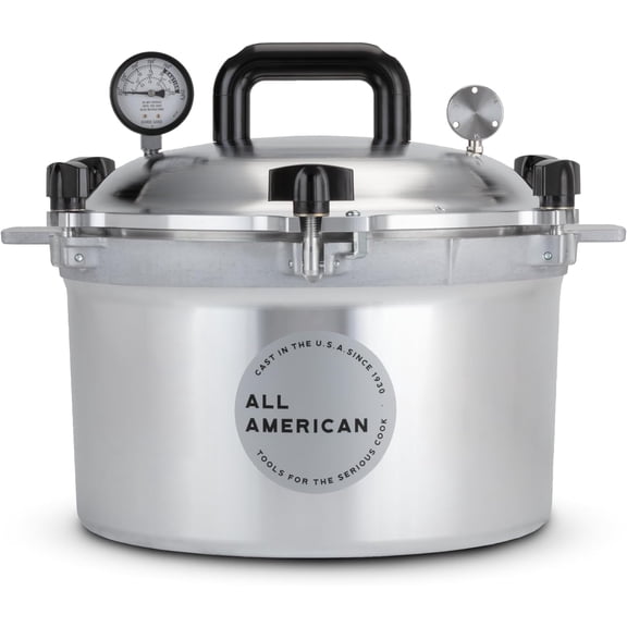 All 1930 Pressure Cooker/Canner 15.5 Quart - Silver 915 - Metal-to-Metal Sealing System Suitable for Gas or Electric Stoves