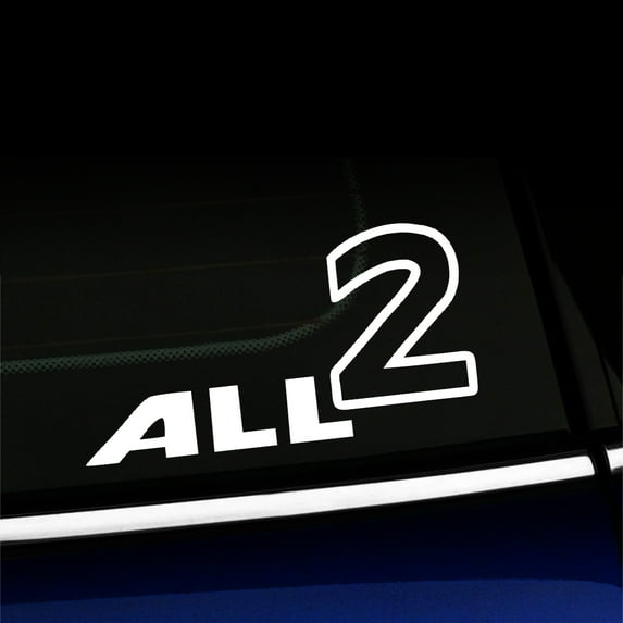 All 2 - Vinyl Decal For MINI Cooper - Choose Color - [WHITE]