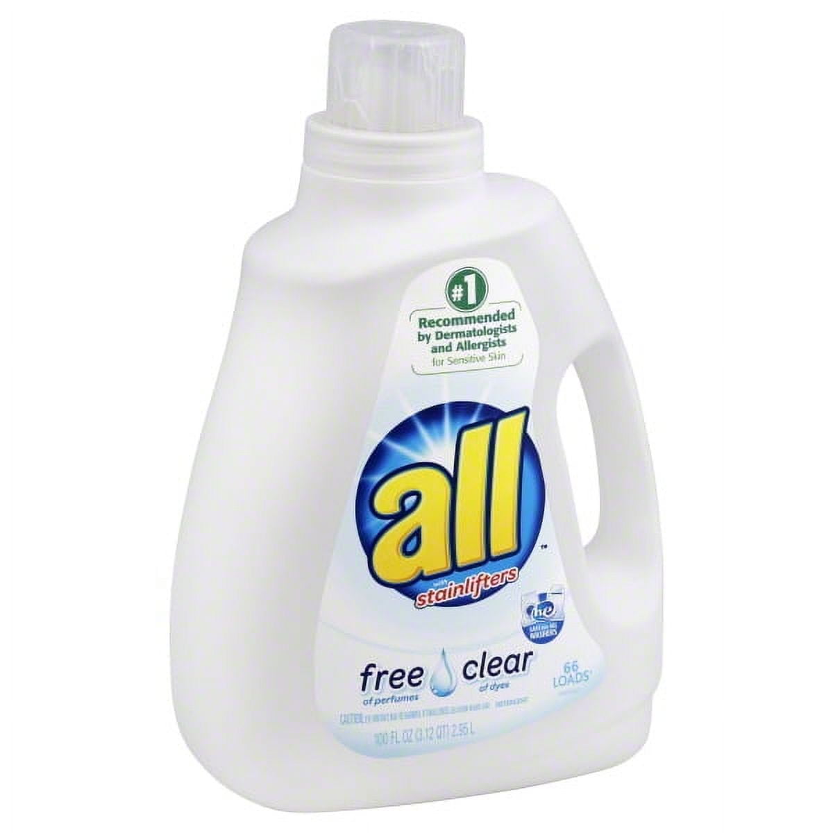 All 2X Ultra Free Clear Liquid Laundry Detergent, 100 oz