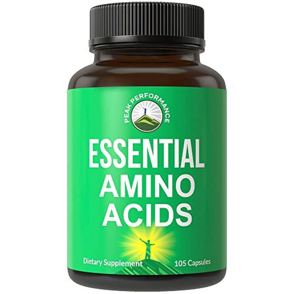 All 9 Essential Amino Acids Supplement. Capsules with 3X More Leucine