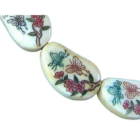 All A Flutter Butterfly Waterbuffalo Bone Bead 5656