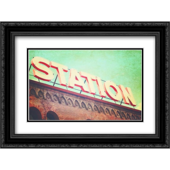 All Aboard 2x Matted 24x18 Black Ornate Framed Art Print by Coomes, Sylvia