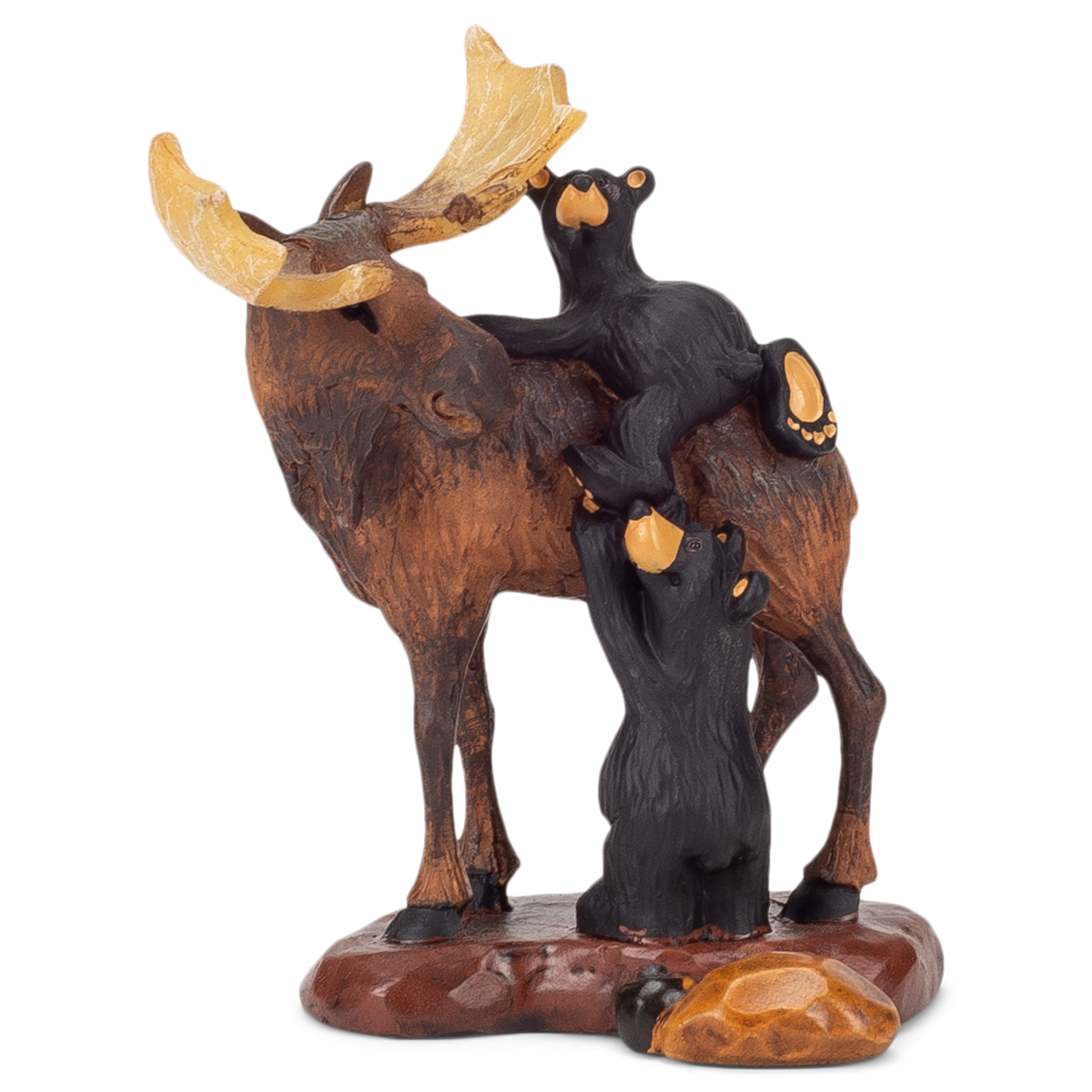 All Aboard Midnight Black 4 x 4 Hand Cast Resin Stone Collectible Figurine