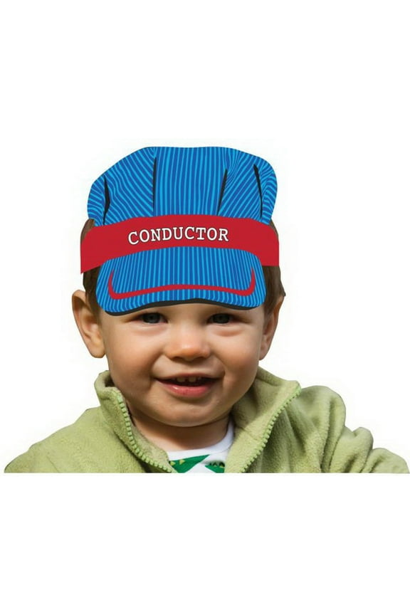 All Aboard Train Conductor's Hat Headband, 8 pk