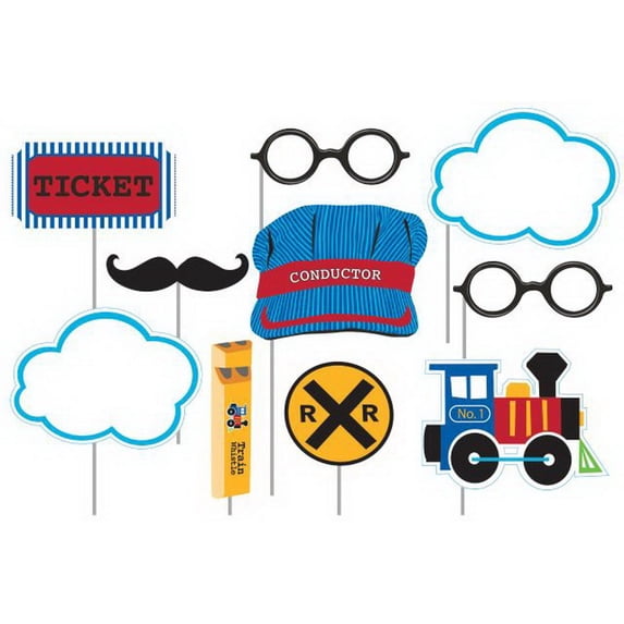 All Aboard - Train Photo Booth Props