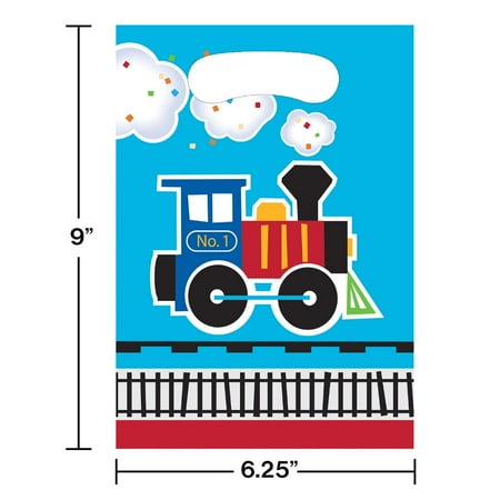 All Aboard Train Tank Engine Kids 1st Birthday Party Favor Sacks Loot Bags