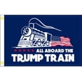 thumbnail image 1 of All Aboard the Trump Train Blue 3'X5' Flag Rough Tex® 68D Nylon, 1 of 1