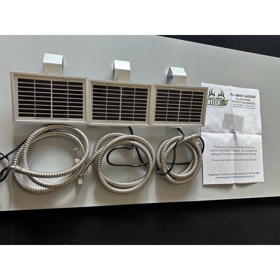 All About AntlerZ Deer Hunting Game Feeder 6V Universal Solar Panel 3 Pack