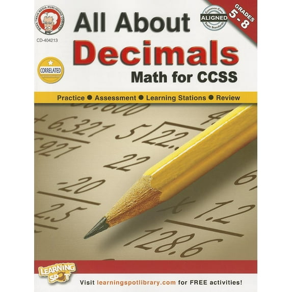 All About Decimals, Grades 5 - 8 : Math for CCSS (Paperback)
